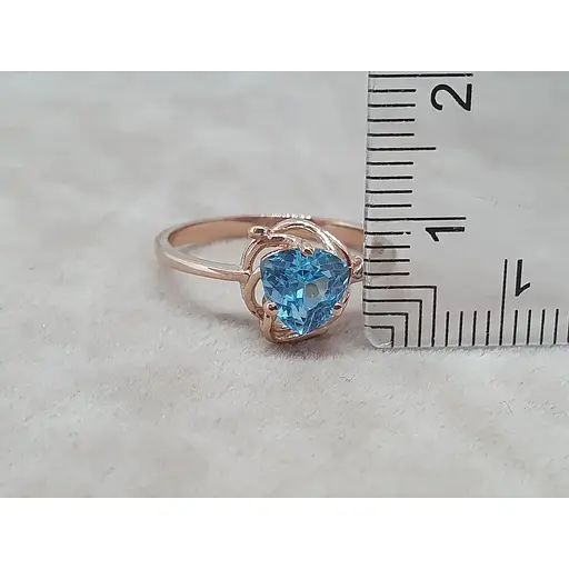 Золотое кольцо с топазом. 11847 18 - фото 5