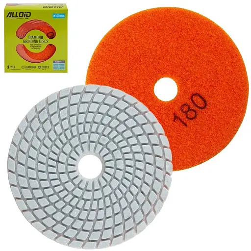 Круг алмазний Alloid Building Tools шліфувальний на липучці 100 мм зерно 180 (DD-100180) - фото 4