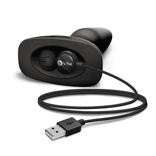Анальная пробка B-Vibe Rimming Plug 2 15 см (черный) - фото 4