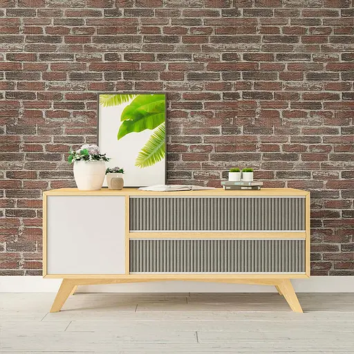 Самоклеющийся 3D панель 3080x700x3мм красный Екатеринославский Кирпич SW-00001761 - фото 8