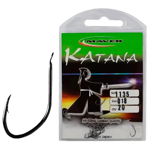 Крючок Maver Amo Katana 1135A №18, 20 шт. Major Craft (1013-1300.31.73)