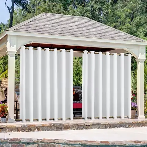 Штора уличная водонепроницаемая для беседки (3 х 1.45 м) Белый