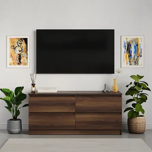 Тумба під телевізор MebelStar Нео 4Ш 120x43x53 см Дуб бурштиновий (MBS-1276) - фото 2