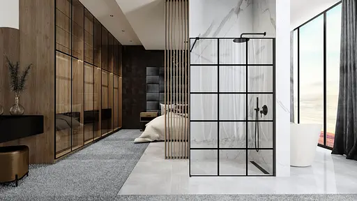 Душевая стенка Rea Bler-1 110 REA-K7956, универсальная - фото 2