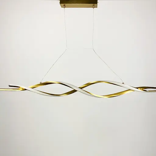 Лінійний підвісний LED світильник SCREW у золотому корпусі в 2-х розмірах Line.F Довжина 100 см - фото 4