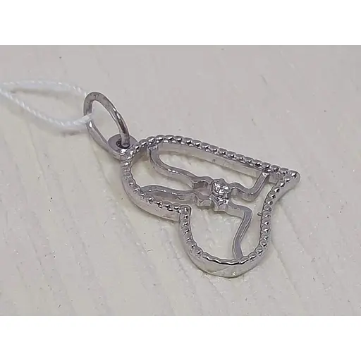 Срібна підвіска Vegas Поцілунок з фіанітами. 30034Р - фото 3