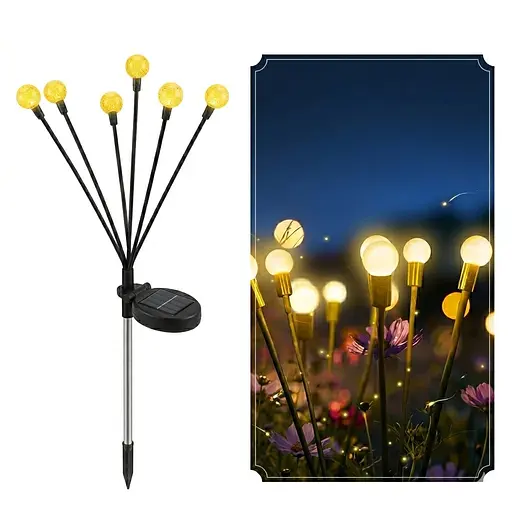 Садовий світлодіодний світильник на сонячній батареї — Світлячок - фото 1