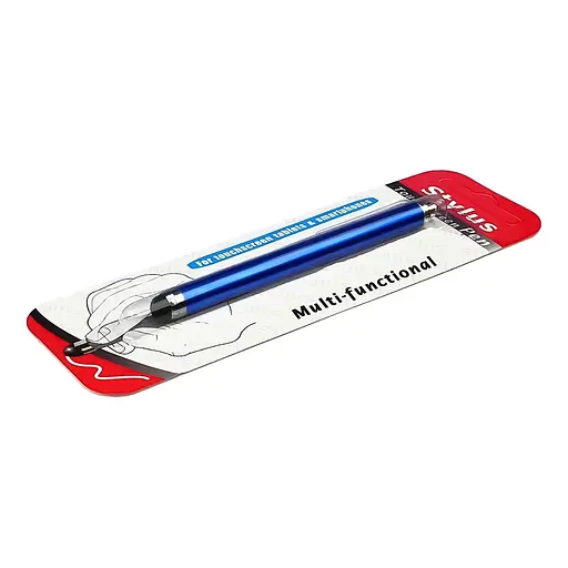 Стилус ємнісний, з отвором для кріплення, синій - фото 2