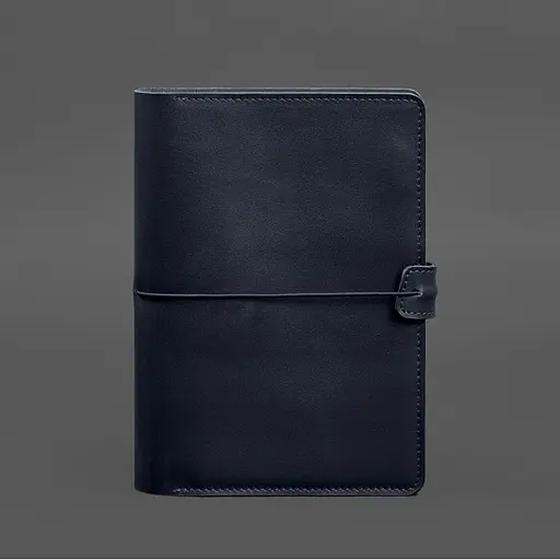Кожаный блокнот А5 (софт-бук) 9.4 синий - фото 10
