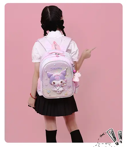 Рюкзак Kuromi, твердий корпус, 2 відділення, 2 бокові кишені, 1 внутрішня, C71647 (В асортименті) - фото 4