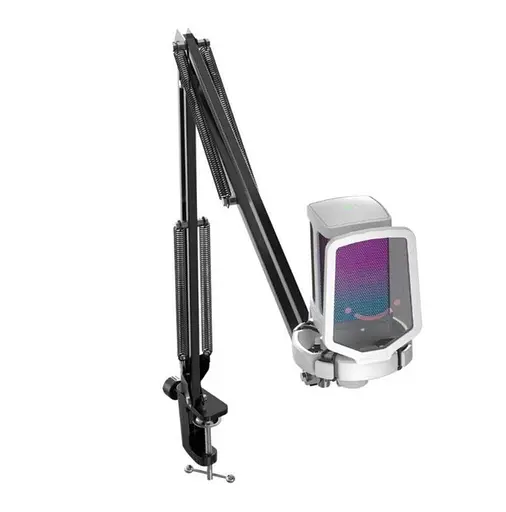 Мікрофон з пантографом конденсаторний Fifine Q-6T-W RGB USB White - фото 2