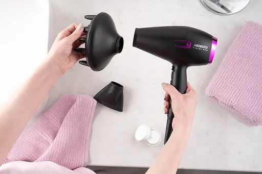 Фен Ardesto Violet PRO HD-Y221PRO ,1750-2100Вт, 2 швидкості, 3температурні режими, дифузор, чорний - фото 5