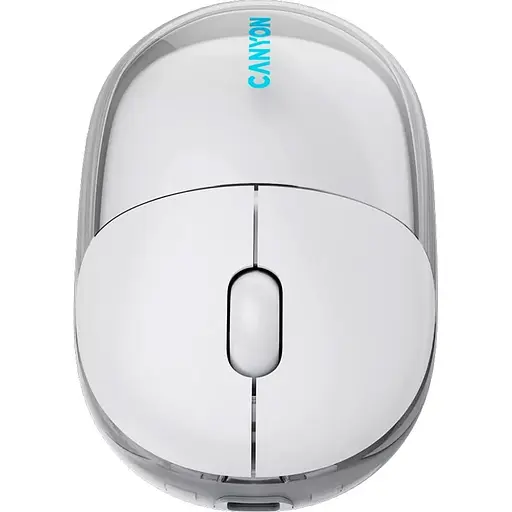 Миша Canyon OnClick 24 BT/ Wireless Transparent/White (CNS-CMSW24W) - фото 7