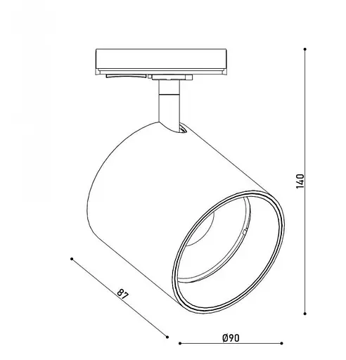 Светильник трековый однофазный KLOODI KD-GOLF 24W 4K BK - фото 2