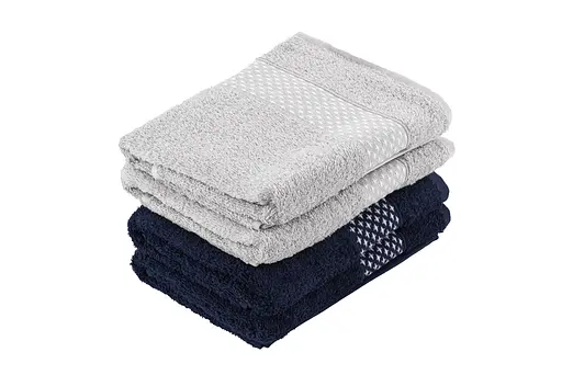 Набір рушників махрових Ardesto Holiday 50х90 см 4 шт. 100% бавовна синій сріблястий (ART2550IS)  - фото 2