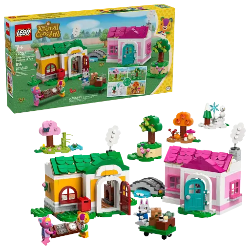 Уценка. Конструктор LEGO Animal Crossing Творческие дома: сезоны развлечений 814 деталей (77057) - фото 2