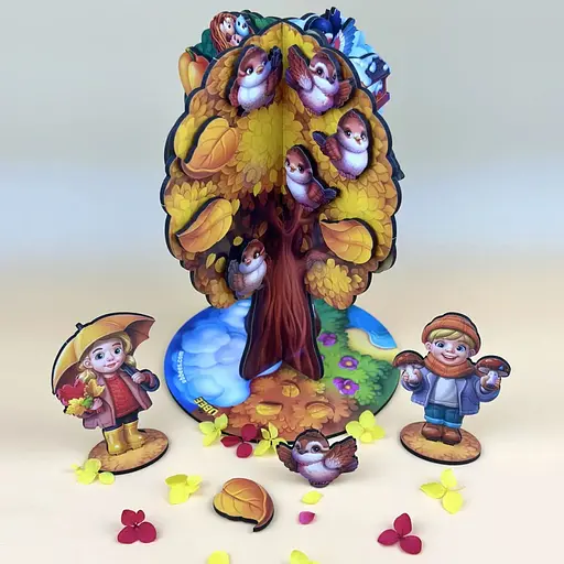 Детская настольная игра "Времена года абрикоса" (ПСД295) PSD295 деревянная - фото 7