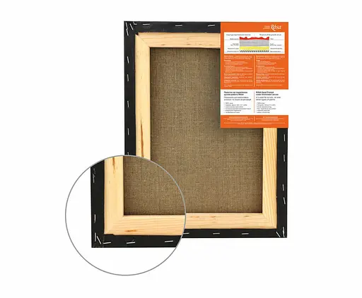 Подрамник Rosa 20×30 см модуль №1 среднее зерно Черный грунт лен - фото 3