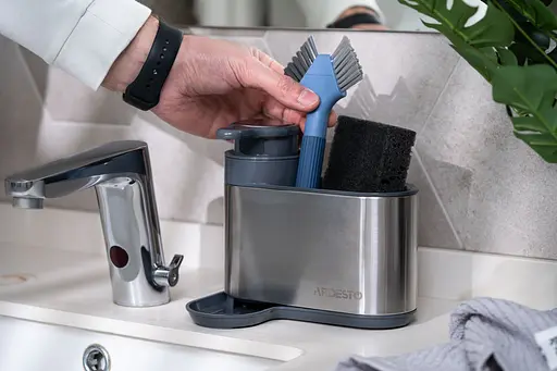 Органайзер для моющих средств Ardesto Minimalism 8 х 12.7 х 16 см серый (ARHB3102GS) - фото 9