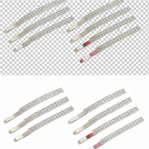 Заколки для волосся зі стразами MF-25 набір 12 шт - фото 2