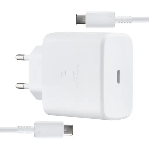 Сетевое зарядное устройство для Samsung TA800 20W With Cable Type-C to Type-C High c0py Белый - фото 1