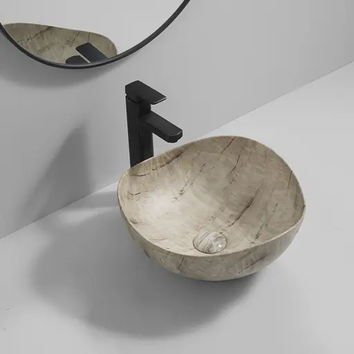 Умивальник накладний Mixxus Premium Wave-0103 marble 380x380x170 мм MP6532, Мармур - фото 7