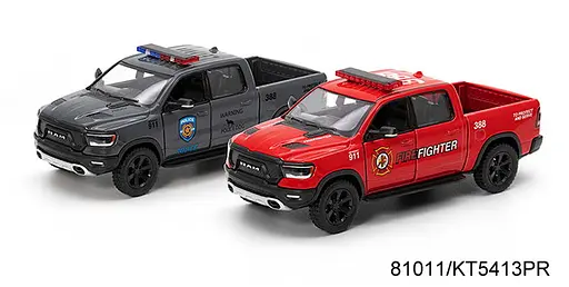 Металевий інерційний пікап Dodge Ram Police/Firefighter 5", відкриваються двері (В асортименті) - фото 3