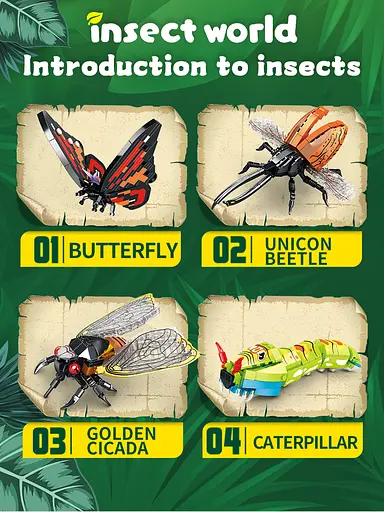 Конструктор насекомые  WOMA развивающий научный набор живой мир 705 деталей - фото 5