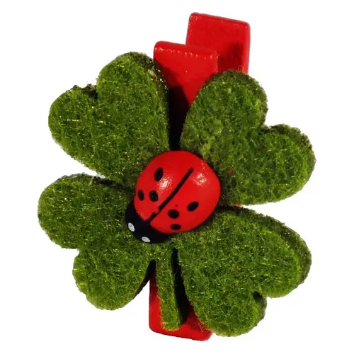 Прищіпка Чотирилисник з сонечком - фото 1