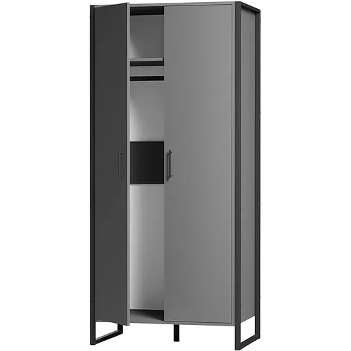 Шафа гардеробна лофт ОП-655 Orange-Line 860х550х1900 Чорний/Графіт