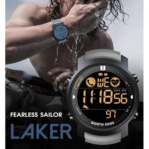 Чоловічий наручний годинник North Edge Laker 5BAR - фото 5