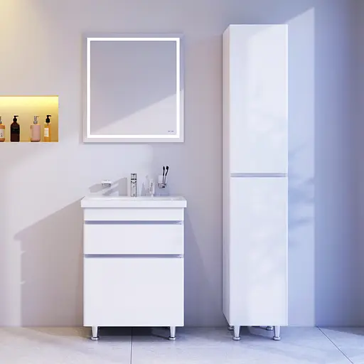 Тумба з умивальником AM.PM Hit підлогова 60 см білий M93A-FSX0602-WC0602WG38 Білий - фото 4