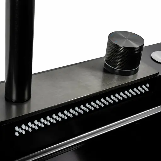 Кухонна мийка PVD чорна CM 75x46A Platinum Handmade Водоспад, Чорний - фото 8