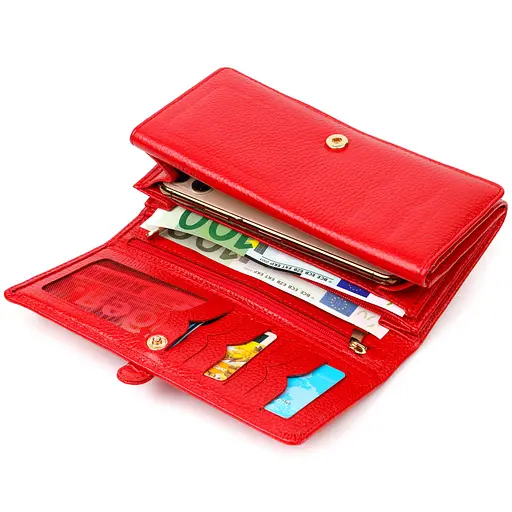 Женский кошелек с большим количеством отделений из натуральной кожи Tony Bellucci 18.5х10х3.5 см acs0029677 - фото 4