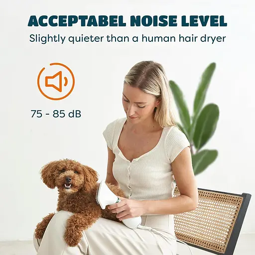 Фен-щетка для волос, 300 Вт для маленьких собак и кошек, фен для собак 2 в 1 с пуходеркой, портативный, защита от перегрева - фото 5