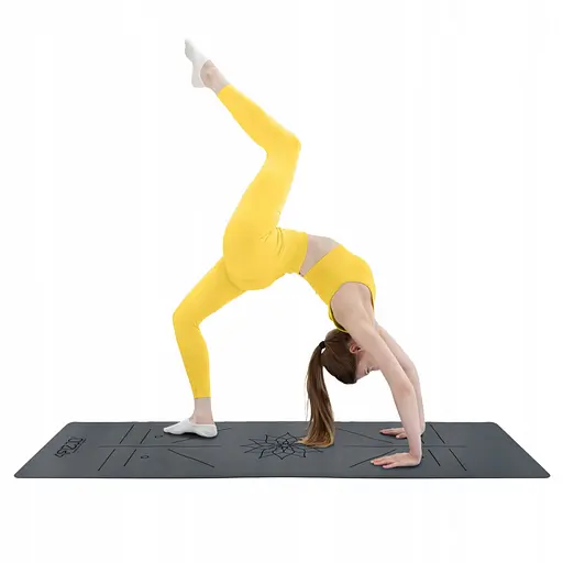 Коврик (мат) спортивный 4FIZJO PU 183 x 68 x 0.4 см для йоги и фитнеса 4FJ0587 Black (P-5907739319531) - фото 2