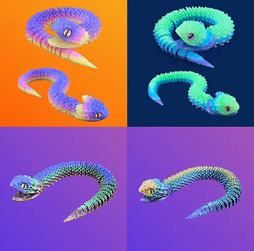 3D Іграшка Змія, 25 см, рухлива, відкриває рот - фото 2