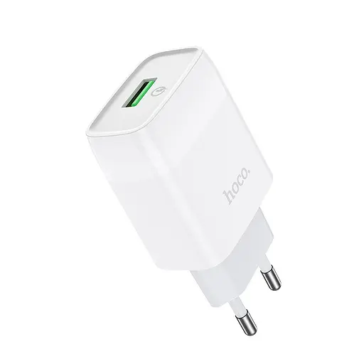 Адаптер HOCO Glorious single port charger C72Q | 1USB, QC3.0/FCP/AFC, 3A, 18W| - фото 1