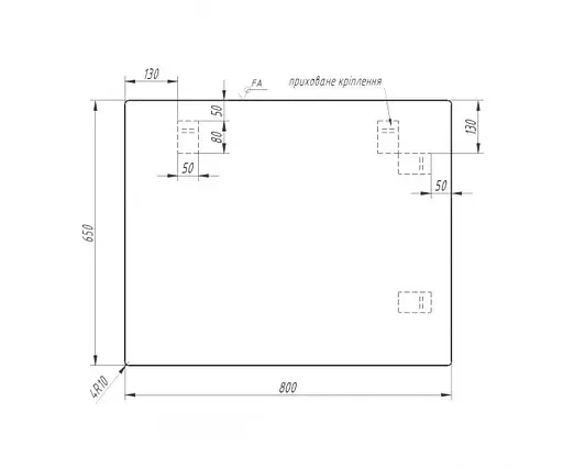 Дзеркало Sanwerk Сімплі "Мініма" 80x65 (ZS0000345) - фото 2