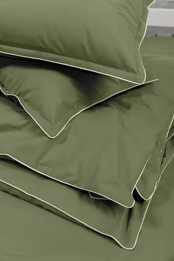 Комплект постільної білизни двоспальний євро 200х220 см варена бавовна White Dream Салатовий (1238) - фото 3