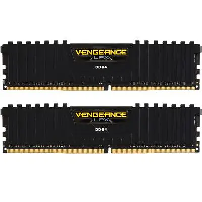 Модуль пам'яті для комп'ютера DDR4 16GB (2x8GB) 2400 MHz Vengeance LPX Black Corsair (CMK16GX4M2A2400C14)