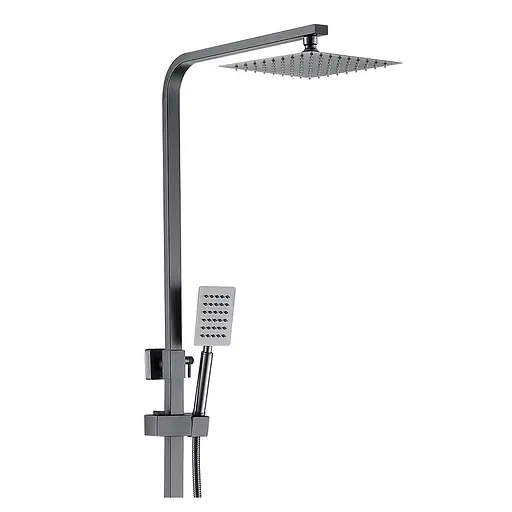 Душова система Wezer з виливом PRO16-02-GUNGREY нержавіюча сталь, Нержавіюча сталь - фото 3