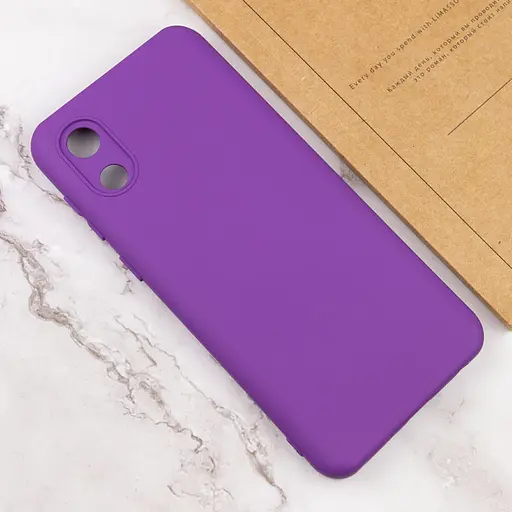 Чохол Silicone Cover Lakshmi Full Camera (A) для Samsung Galaxy A03 Core Фіолетовий / Purple - фото 4