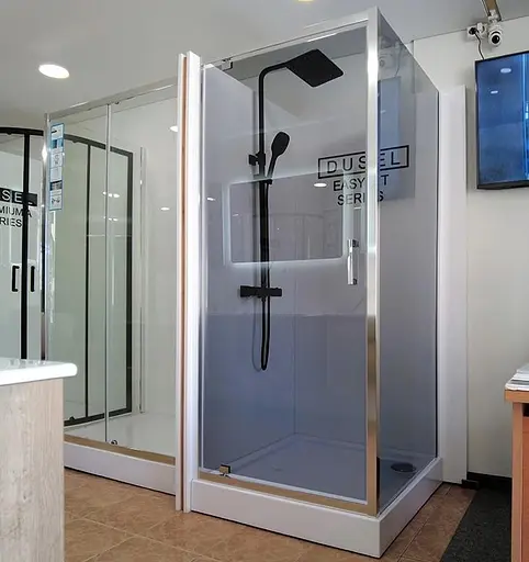 Душевая кабина Dusel A-516 100x100x190 тонированная 551612, Хром, Универсальная, тонированная, хром, 100x100 - фото 6