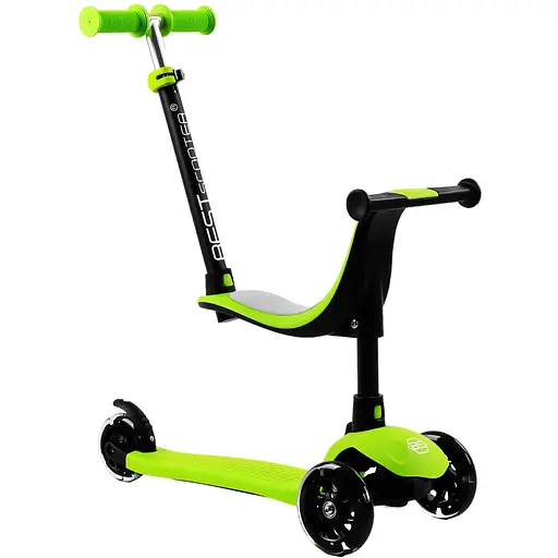 Самокат-велобіг 3 в 1 Best Scooter 31х12х55-69 см Зелений 000231636