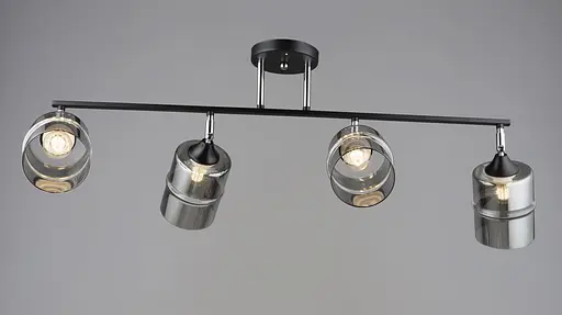 Люстра B K2286/4 BK+CH (Чорний + Хром)