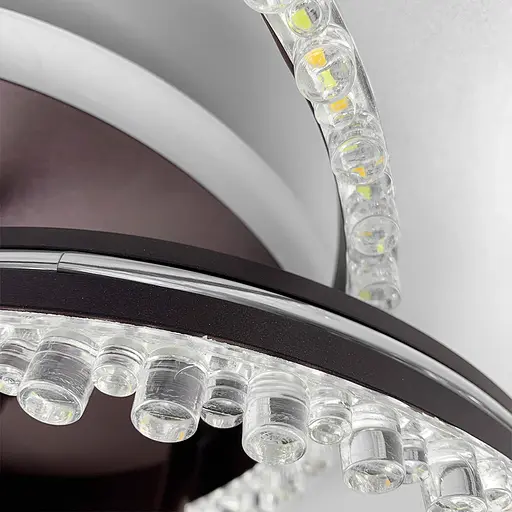 LED світильник coffee на 3 кільця з хромованою смужкою d30 см Line.F A 55063/3С RGB CF+CR - фото 9