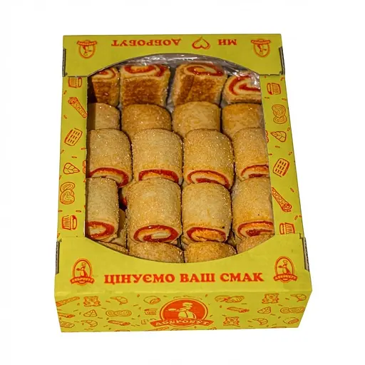 Печенье сдобное Добробут Клубничный ролл 0.6 кг