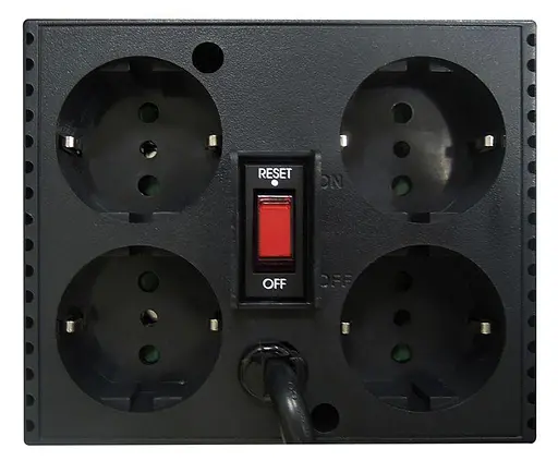 Стабілізатор напруги PowerCom TCA-1200 чорний 4 x Euro - фото 2