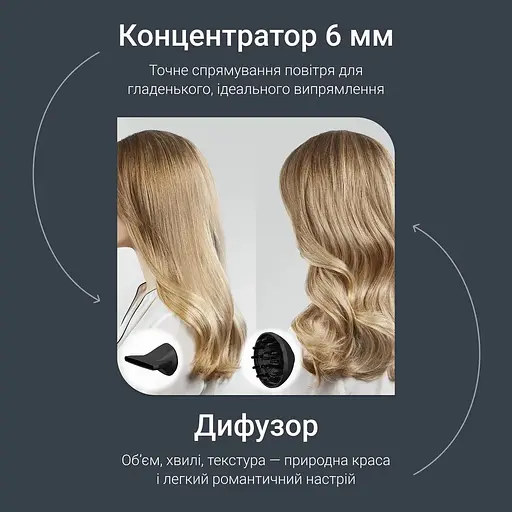 Фен Rowenta Rowenta Tiny, 1600Вт, 3 режима, диффузор, ионизация, холодный обдув, зелено-черный - фото 6